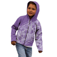 Hawaii Breadfruit Palaka Kid Hoodie Poni Maile Lei LT9 - Polynesian Pride