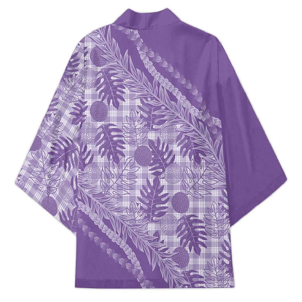 Hawaii Breadfruit Palaka Kimono Poni Maile Lei LT9 - Polynesian Pride
