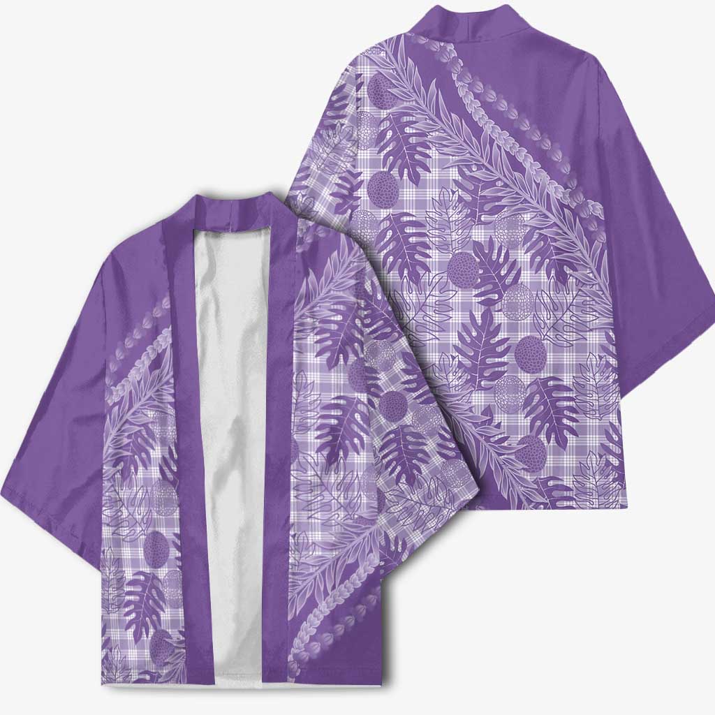 Hawaii Breadfruit Palaka Kimono Poni Maile Lei LT9 - Polynesian Pride