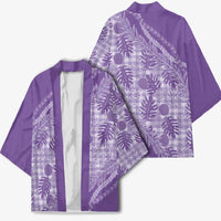 Hawaii Breadfruit Palaka Kimono Poni Maile Lei LT9 - Polynesian Pride