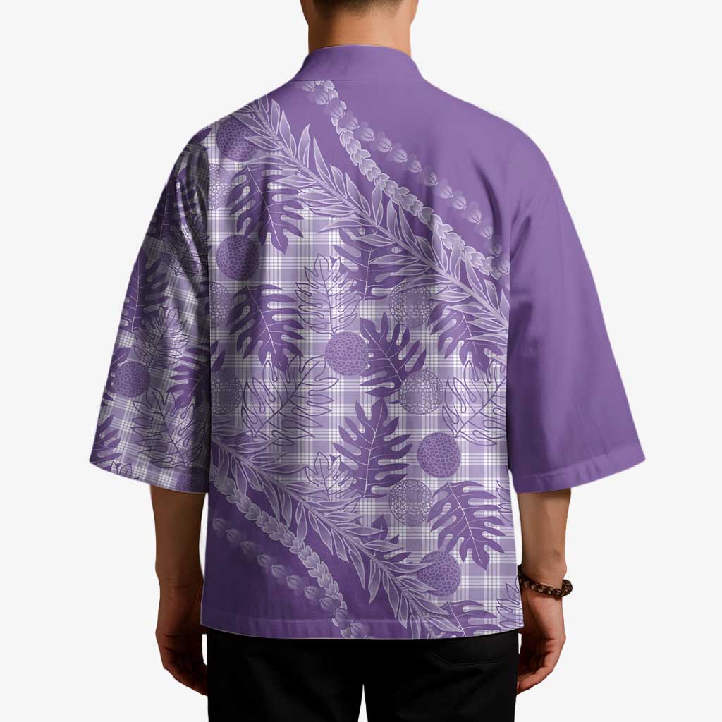 Hawaii Breadfruit Palaka Kimono Poni Maile Lei LT9 - Polynesian Pride