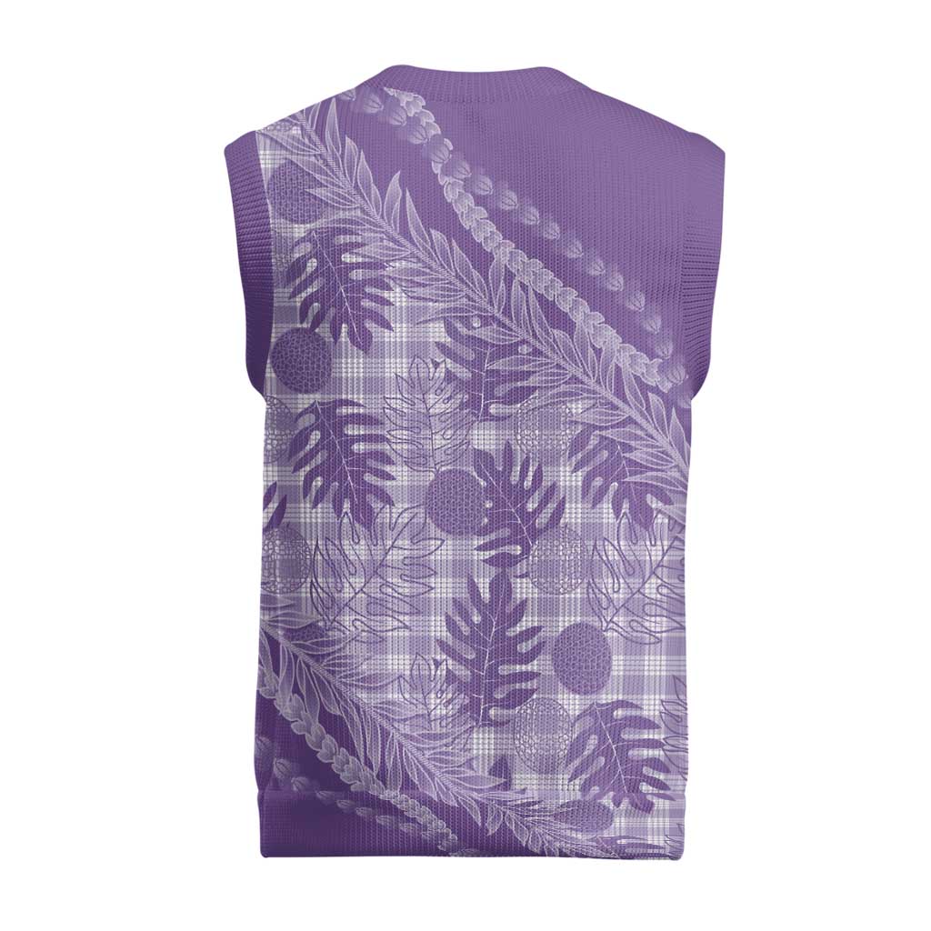 Hawaii Breadfruit Palaka Christmas Knitted V-Neck Vest Poni Maile Lei LT9 - Polynesian Pride