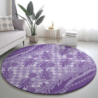Hawaii Breadfruit Palaka Round Carpet Poni Maile Lei LT9 - Polynesian Pride