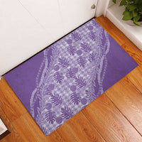 Hawaii Breadfruit Palaka Rubber Doormat Poni Maile Lei LT9 - Polynesian Pride