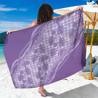 Hawaii Breadfruit Palaka Sarong Poni Maile Lei LT9 One Size 44 x 66 inches Purple - Polynesian Pride
