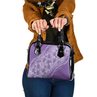 Hawaii Breadfruit Palaka Shoulder Handbag Poni Maile Lei LT9 One Size Purple - Polynesian Pride