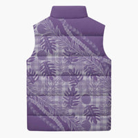 Hawaii Breadfruit Palaka Sleeveless Puffer Jacket Poni Maile Lei LT9 - Polynesian Pride
