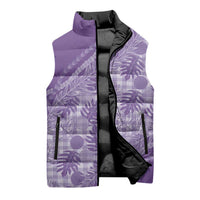 Hawaii Breadfruit Palaka Sleeveless Puffer Jacket Poni Maile Lei LT9 - Polynesian Pride