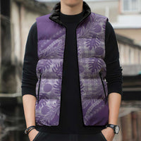 Hawaii Breadfruit Palaka Sleeveless Puffer Jacket Poni Maile Lei LT9 - Polynesian Pride