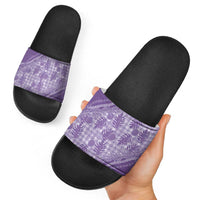 Hawaii Breadfruit Palaka Slide Sandals Poni Maile Lei LT9 - Polynesian Pride