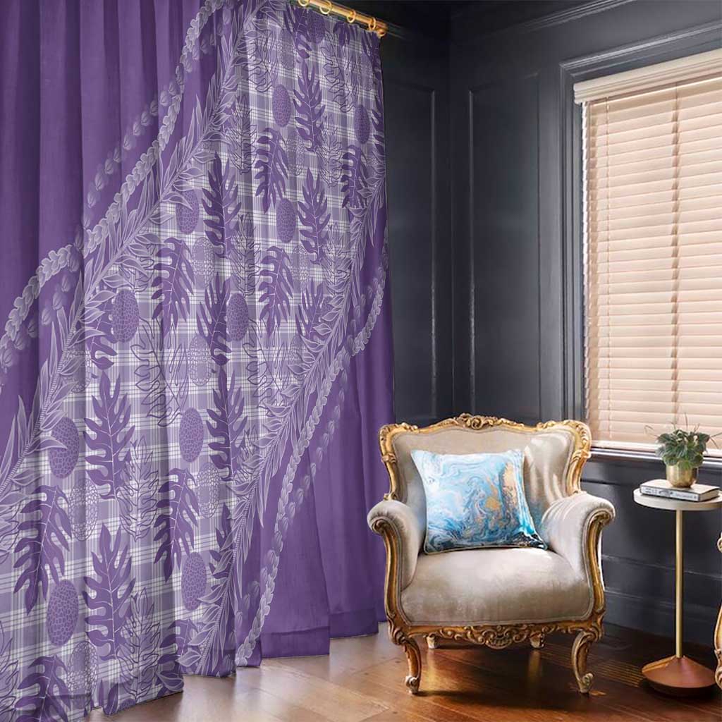 Hawaii Breadfruit Palaka Window Curtain Poni Maile Lei LT9 - Polynesian Pride