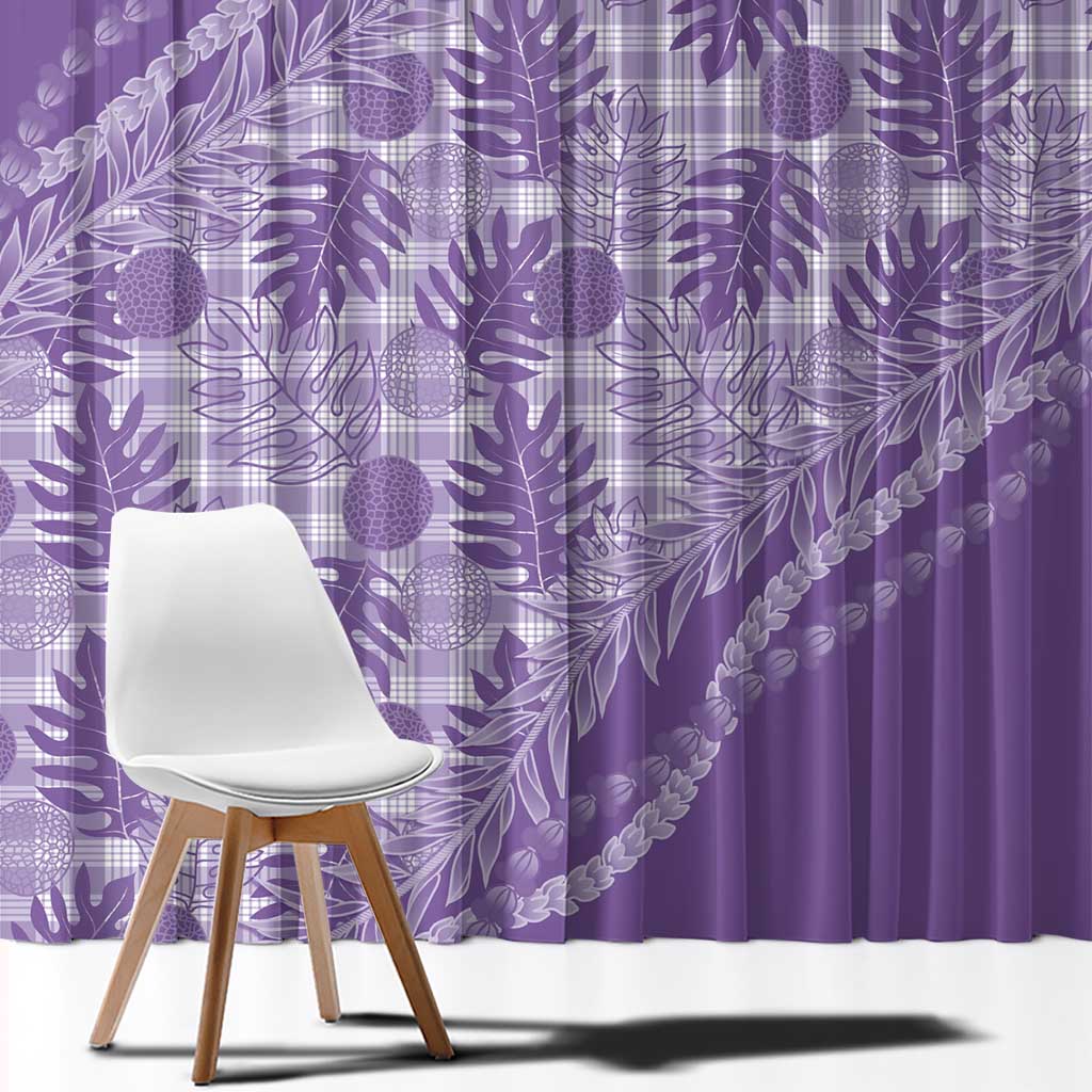 Hawaii Breadfruit Palaka Window Curtain Poni Maile Lei LT9 - Polynesian Pride