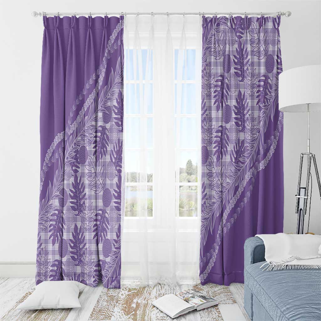 Hawaii Breadfruit Palaka Window Curtain Poni Maile Lei LT9 - Polynesian Pride