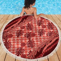 Hawaii Breadfruit Palaka Beach Blanket Ulaula Maile Lei LT9 - Polynesian Pride