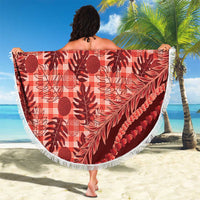 Hawaii Breadfruit Palaka Beach Blanket Ulaula Maile Lei LT9 - Polynesian Pride