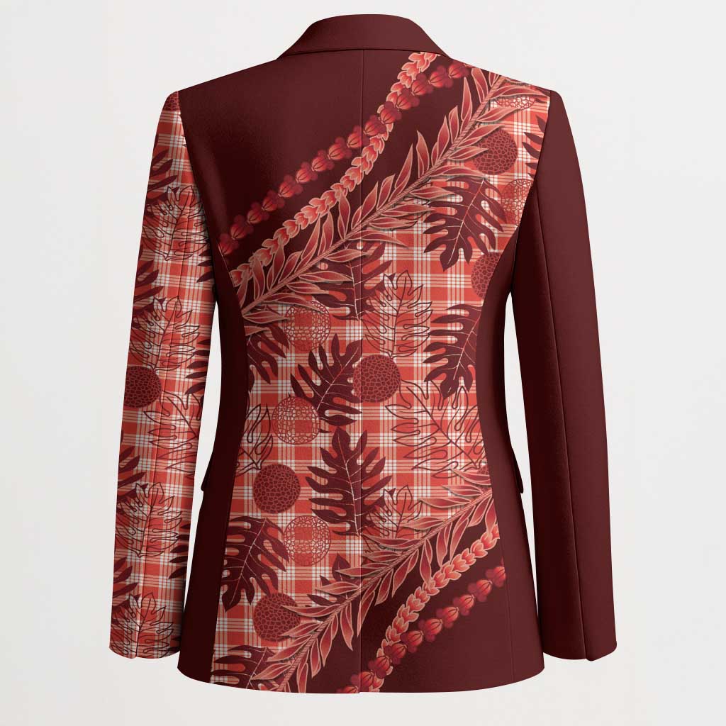 Hawaii Breadfruit Palaka Blazer Ulaula Maile Lei LT9 - Polynesian Pride
