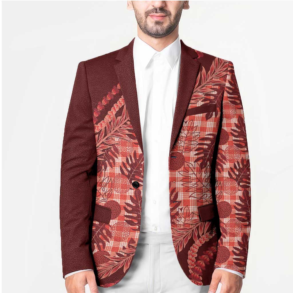 Hawaii Breadfruit Palaka Blazer Ulaula Maile Lei LT9 - Polynesian Pride