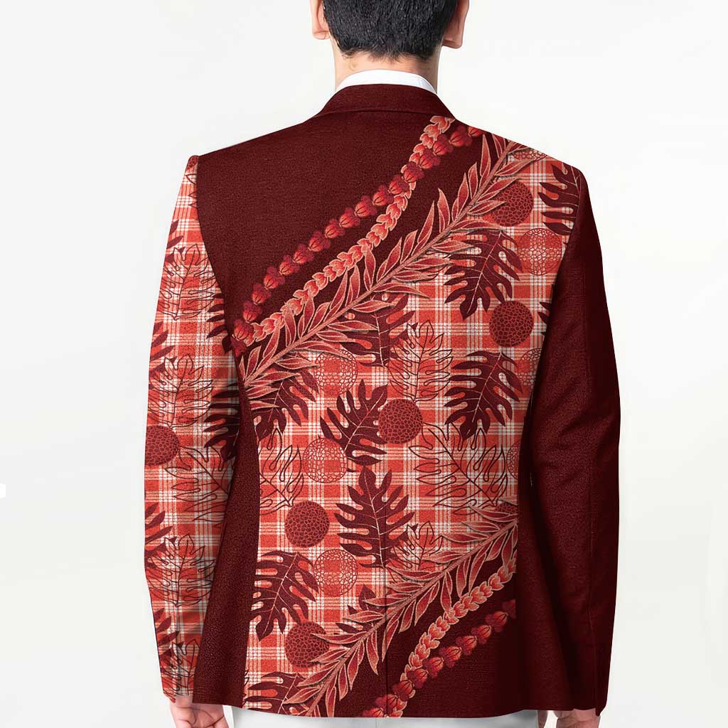 Hawaii Breadfruit Palaka Blazer Ulaula Maile Lei LT9 - Polynesian Pride