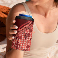 Hawaii Breadfruit Palaka 4 in 1 Can Cooler Tumbler Ulaula Maile Lei LT9 - Polynesian Pride
