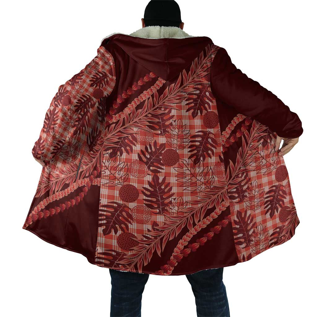 Hawaii Breadfruit Palaka Cloak Ulaula Maile Lei LT9 - Polynesian Pride