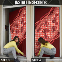 Hawaii Breadfruit Palaka Door Cover Ulaula Maile Lei LT9 - Polynesian Pride