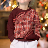 Hawaii Breadfruit Palaka Kid Ugly Christmas Sweater Ulaula Maile Lei LT9 - Polynesian Pride