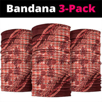 Hawaii Breadfruit Palaka Neck Gaiter Ulaula Maile Lei LT9 package One Size: 25*50cm Red - Polynesian Pride