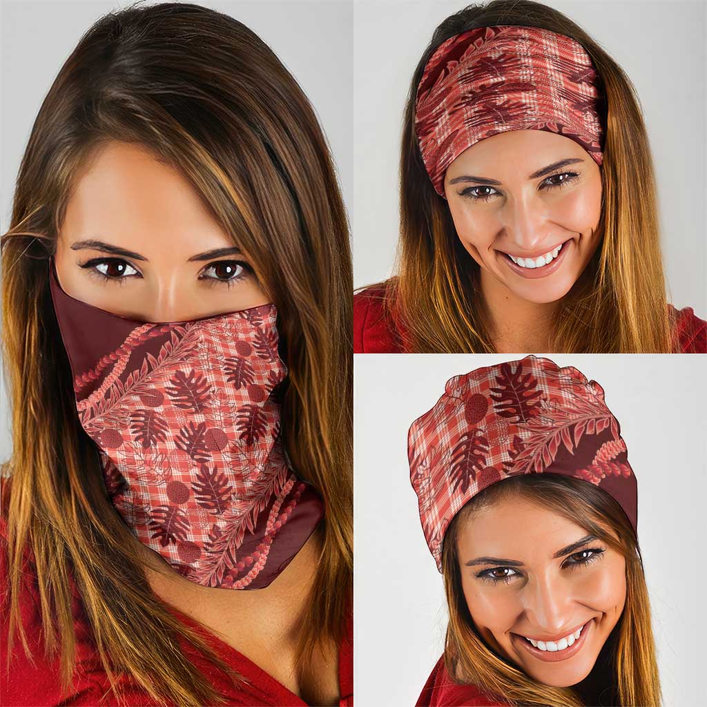 Hawaii Breadfruit Palaka Neck Gaiter Ulaula Maile Lei LT9 - Polynesian Pride