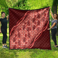 Hawaii Breadfruit Palaka Quilt Ulaula Maile Lei LT9 - Polynesian Pride