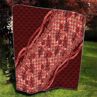 Hawaii Breadfruit Palaka Quilt Ulaula Maile Lei LT9 - Polynesian Pride