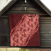 Hawaii Breadfruit Palaka Quilt Ulaula Maile Lei LT9 - Polynesian Pride