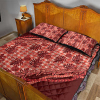 Hawaii Breadfruit Palaka Quilt Bed Set Ulaula Maile Lei LT9 - Polynesian Pride