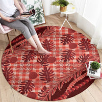 Hawaii Breadfruit Palaka Round Carpet Ulaula Maile Lei LT9 - Polynesian Pride