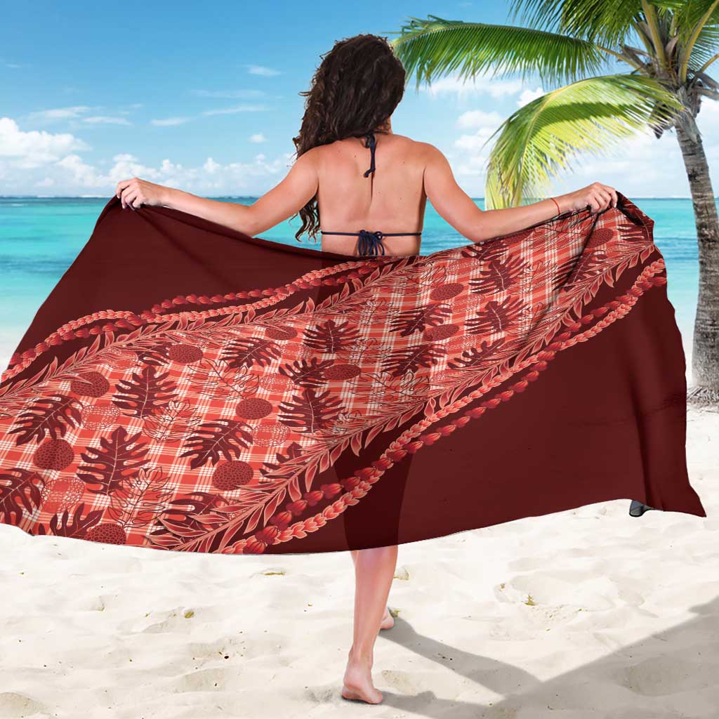Hawaii Breadfruit Palaka Sarong Ulaula Maile Lei LT9 - Polynesian Pride