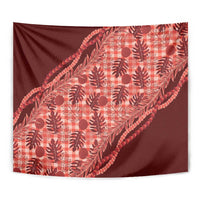 Hawaii Breadfruit Palaka Tapestry Ulaula Maile Lei LT9 - Polynesian Pride