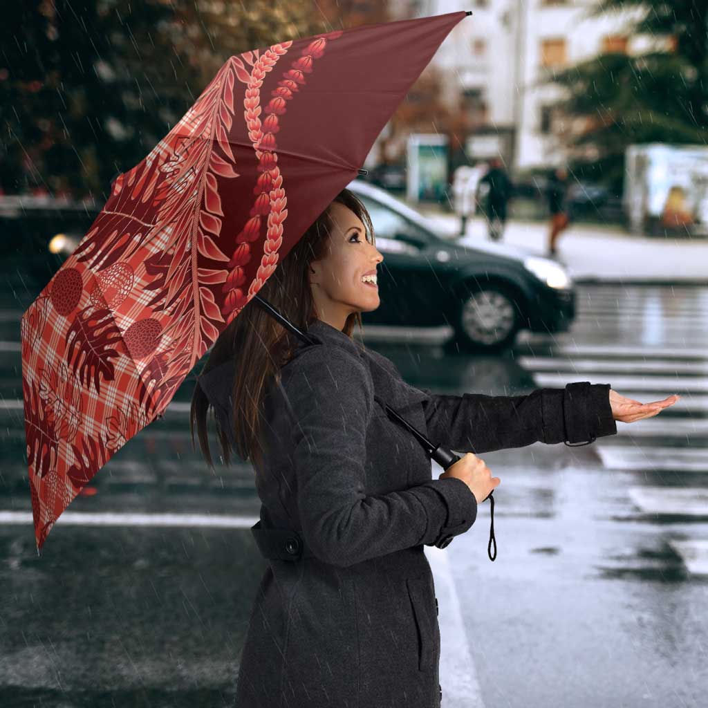 Hawaii Breadfruit Palaka Umbrella Ulaula Maile Lei LT9 - Polynesian Pride