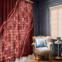 Hawaii Breadfruit Palaka Window Curtain Ulaula Maile Lei LT9 - Polynesian Pride