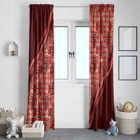 Hawaii Breadfruit Palaka Window Curtain Ulaula Maile Lei LT9 - Polynesian Pride