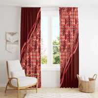 Hawaii Breadfruit Palaka Window Curtain Ulaula Maile Lei LT9 - Polynesian Pride