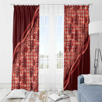 Hawaii Breadfruit Palaka Window Curtain Ulaula Maile Lei LT9 - Polynesian Pride