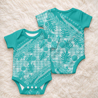 Hawaii Breadfruit Palaka Baby Onesie Polu Opal Maile Lei LT9 - Polynesian Pride