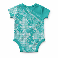 Hawaii Breadfruit Palaka Baby Onesie Polu Opal Maile Lei LT9 - Polynesian Pride