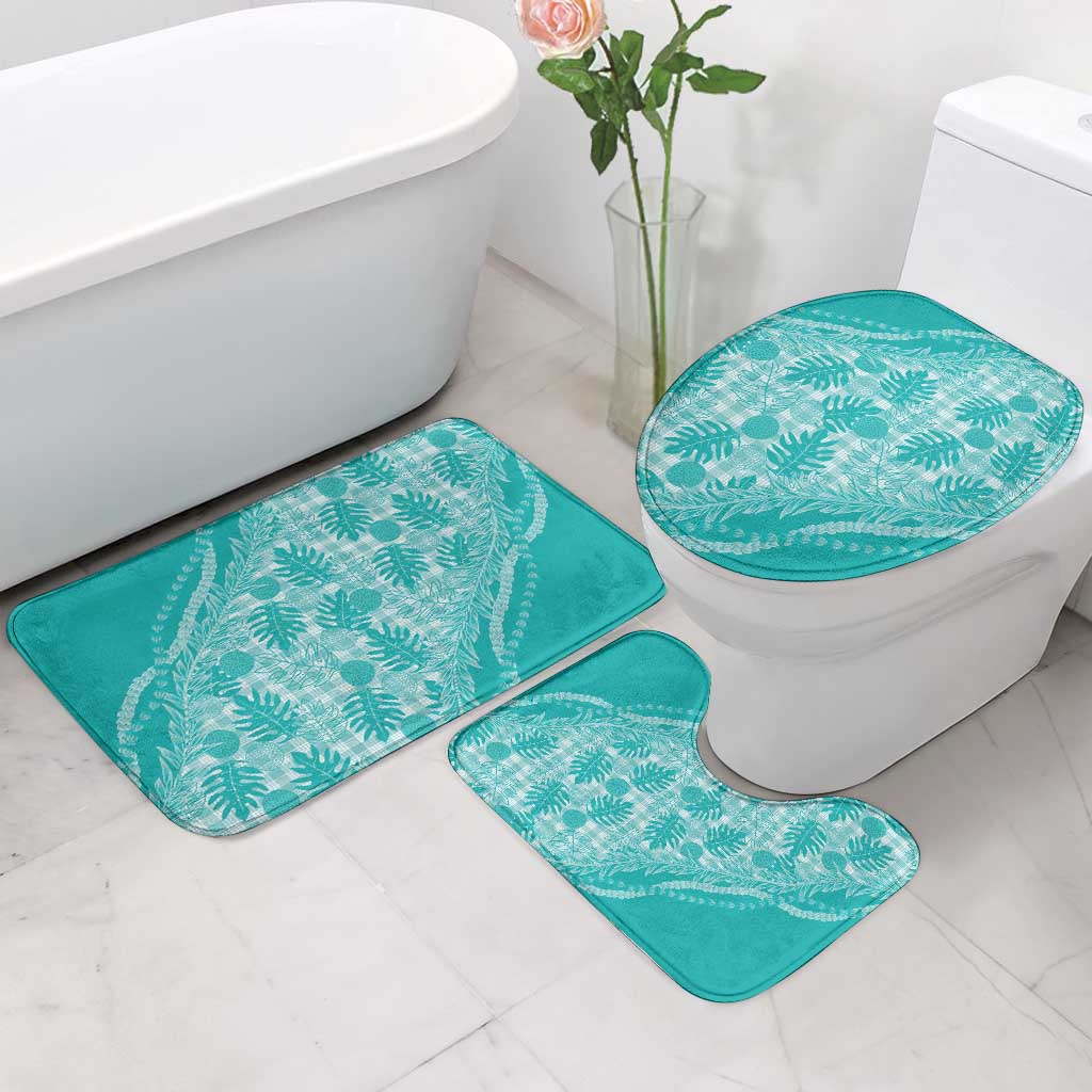 Hawaii Breadfruit Palaka Bathroom Set Polu Opal Maile Lei LT9 - Polynesian Pride