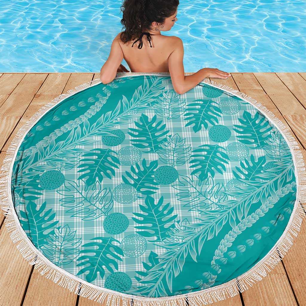 Hawaii Breadfruit Palaka Beach Blanket Polu Opal Maile Lei LT9 - Polynesian Pride