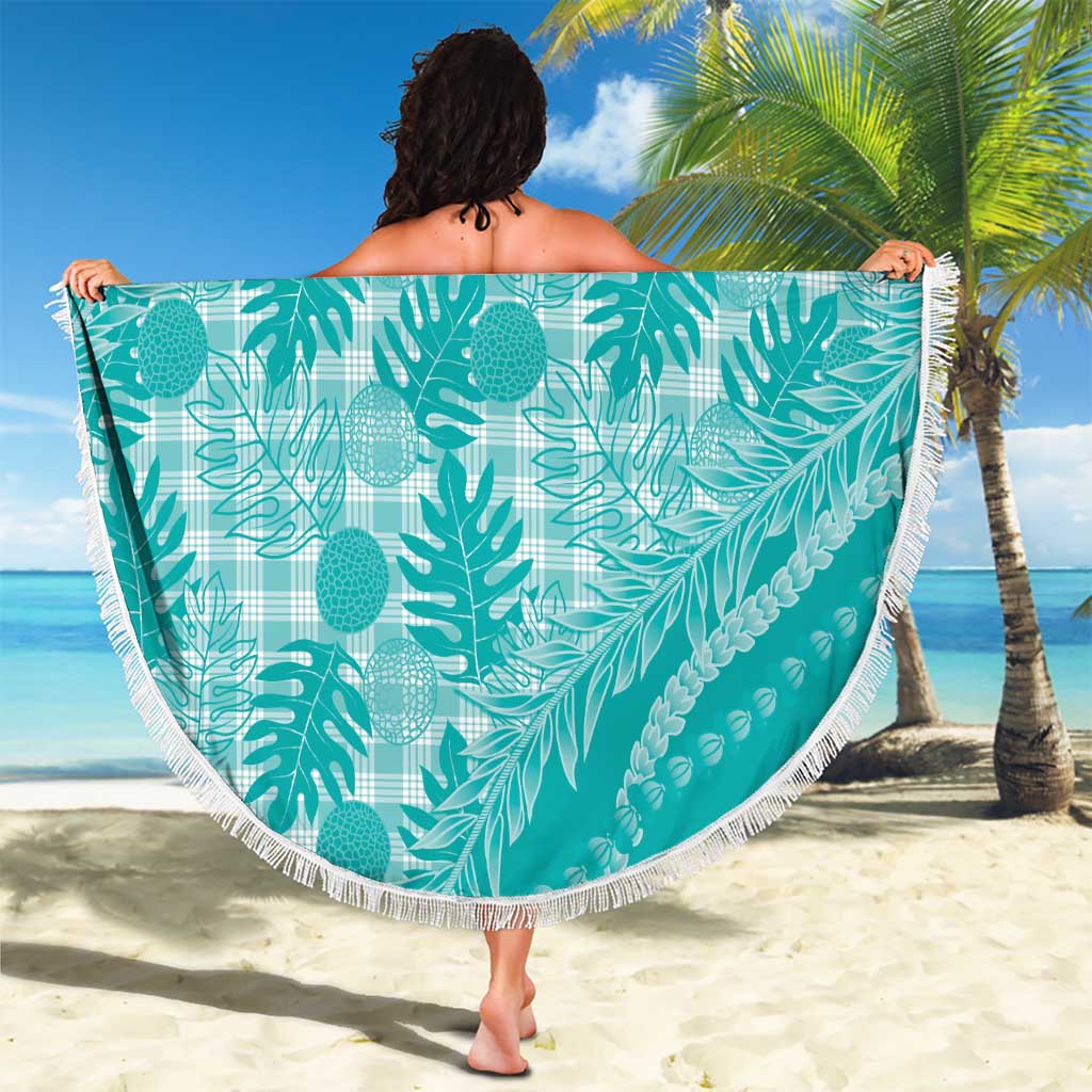 Hawaii Breadfruit Palaka Beach Blanket Polu Opal Maile Lei LT9 - Polynesian Pride