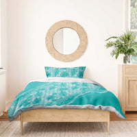 Hawaii Breadfruit Palaka Bedding Set Polu Opal Maile Lei LT9 - Polynesian Pride