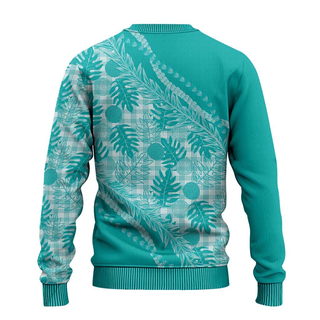 Hawaii Breadfruit Palaka Ugly Christmas Sweater Polu Opal Maile Lei LT9 - Polynesian Pride