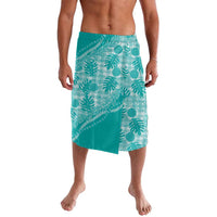 Hawaii Breadfruit Palaka Lavalava Polu Opal Maile Lei LT9 Turquoise - Polynesian Pride