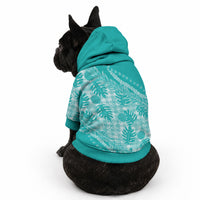 Hawaii Breadfruit Palaka Pet Hoodie Polu Opal Maile Lei LT9 - Polynesian Pride
