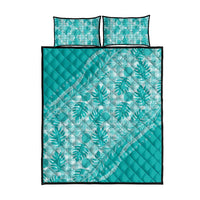 Hawaii Breadfruit Palaka Quilt Bed Set Polu Opal Maile Lei LT9 - Polynesian Pride
